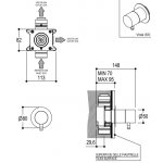 Ritmonio Zawór podtynkowy stal nierdzewna E0BA0223SPINOX