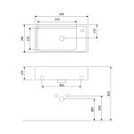 Sapho Orion Umywalka 50x25 biały połysk 7045