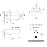 Scarabeo Bucket Bidet 53,5x36 biały 8813