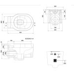 Scarabeo Bucket Miska 53,5x36 biały 8812