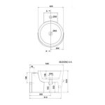 Scarabeo Bucket Umywalka Ø40,5 biały 8804BS