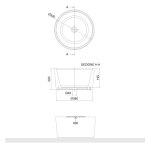 Scarabeo Bucket Umywalka Ø42 biały 8807