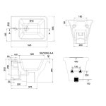 Scarabeo Butterfly Bidet 52,5x36,5 biały 4007