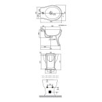 Scarabeo Castellana Bidet 54x39 biały 5307