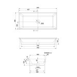 Scarabeo Gaia-Tech-Miky Umywalka 87,5x39,5 biały 8033