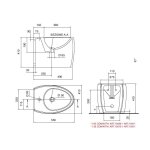 Scarabeo Moai Bidet 55x41 biały 8607