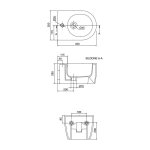 Scarabeo Moon Bidet 45x35 biały 5525