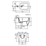 Scarabeo Teorema 2.0 Bidet 52x36 biały 5127