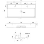 Scarabeo Teorema 2.0 Umywalka 100x46 biały 5106/R-100B