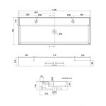 Scarabeo Teorema 2.0 Umywalka 120x46 biały 5107/R-120B