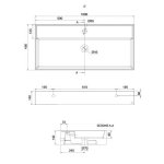 Scarabeo Teorema Umywalka 100x46 biały 8031/R-100A