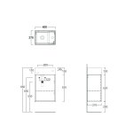  Simas Agile Szafka wisząca z drzwiami do umywalki AG40 40x27x52 cm barrique AGM40