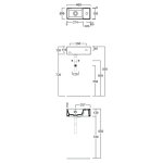 Simas Agile Umywalka stawiana na blat/wisząca z otworem na baterię prostokątna z półką po prawej 40x20x13 cm biały AG20