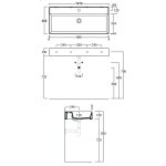 Simas Agile Umywalka stawiana na blat/wisząca z otworem na baterię prostokątna 101x46x13 cm biały AG101