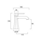 Simas Eiffel Bateria umywalkowa jednouchwytowa z korkiem automatycznym chrom EIMML.CC