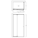 Simas Kabina prysznicowa W-IN szkło bezbarwne 0,8 cm drzwi z prawej 100x70x200 cm WB1070D