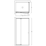 Simas Kabina prysznicowa W-IN szkło bezbarwne 0,8 cm drzwi z prawej 100x80x200 cm WB1080D