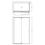 Simas Kabina prysznicowa W-IN szkło bezbarwne 0,8 cm drzwi z prawej 120x70x200 cm WB1270D