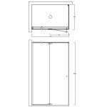 Simas Kabina prysznicowa W-IN szkło bezbarwne 0,8 cm drzwi z prawej 120x80x200 cm WB1280D