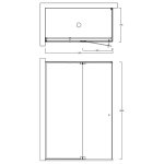 Simas Kabina prysznicowa W-IN szkło bezbarwne 0,8 cm drzwi z prawej 140x70x200 cm WB1470D