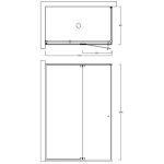 Simas Kabina prysznicowa W-IN szkło bezbarwne 0,8 cm drzwi z prawej 140x80x200 cm WB1480D