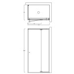 Simas Kabina prysznicowa W-IN szkło bezbarwne 0,8 cm drzwi z lewej 100x70x200 cm WB1070S