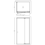 Simas Kabina prysznicowa W-IN szkło bezbarwne 0,8 cm drzwi z lewej 100x80x200 cm WB1080S