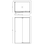 Simas Kabina prysznicowa W-IN szkło bezbarwne 0,8 cm drzwi z lewej 120x80x200 cm WB1280S