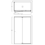 Simas Kabina prysznicowa W-IN szkło bezbarwne 0,8 cm drzwi z lewej 140x70x200 cm WB1470S