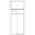 Simas Kabina prysznicowa W-IN szkło bezbarwne 0,8 cm drzwi z lewej 140x80x200 cm WB1480S