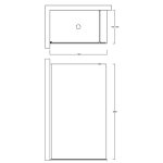 Simas Ścianka prysznicowa Walk-In lewostronna szkło przezroczyste 120x70/80x200 cm WP12S