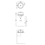   Simas Sharp Umywalka stawiana na blat 42 cm mirto matt SH02.61