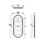 Simas Wave Lustro ścienne 30x70x1,6 cm WAS01