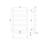 Sunerzha Atlant Grzejnik łazienkowy ścienny 78,8x57,4 cm Stal polerowana 50440