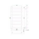 Sunerzha Atlant Grzejnik łazienkowy ścienny 118,8x57,4 cm Stal polerowana 50442