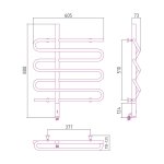 Sunerzha Epatage Grzejnik łazienkowy ścienny 80x60,5 cm Stal polerowana 50820