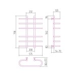 Sunerzha Furore Grzejnik łazienkowy ścienny 75,8x57,5 cm Stal polerowana 50051