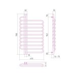 Sunerzha Furore Verso Grzejnik łazienkowy ścienny 115,8x67 cm Stal polerowana 50092-50