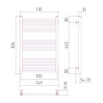 Sunerzha Modus Grzejnik łazienkowy ścienny 80,6x53 cm Stal polerowana 50231