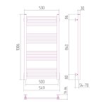 Sunerzha Modus Grzejnik łazienkowy ścienny 100,6x53 cm Stal polerowana 50233