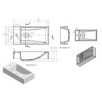  Vayer Apus Umywalka wpuszczana w blat z otworem na baterię 50,2x25,2 cm biała 050.025.011.3-1.0.1.X.0