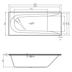  Vayer Boomerang Wanna prostokątna ze stelażem i syfonem 180x80 cm biała 180.080.045.1-1.0.0.0.1