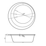  Vayer Boomerang Wanna wolnostojąca okrągła z panelem ø160 cm biała 160.160.045.4-5.0.3.0