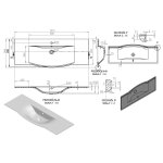  Vayer Canes Umywalka wpuszczana w blat z otworem na baterię 131,2x50,4 cm biała 131.050.011.3-1.0.1.X.X