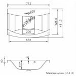  Vayer Crux Umywalka wpuszczana w blat z otworem na baterię 71,2x48,1 cm biała 071.048.015.3-1.0.1.X.X