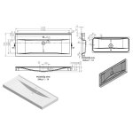  Vayer Dorado Umywalka wpuszczana w blat z otworem na baterię 121x50 cm biała 121.050.008.3-1.0.1.X.X