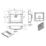  Vayer Libra Umywalka wpuszczana w blat z otworem na baterię 60,5x53,5 cm biała 060.053.015.3-1.0.1.X.0