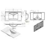  Vayer Pictor Umywalka wpuszczana w blat z otworem na baterię 90,3x48,1 cm biała 090.048.012.3-1.0.1.X.X