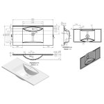  Vayer Pictor Umywalka wpuszczana w blat z otworem na baterię 100,3x48,1 cm biała 100.048.012.3-1.0.1.X.X