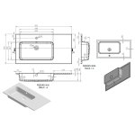  Vayer Tucana Umywalka wpuszczana w blat lewa z otworem na baterię 95,5x50,5 cm biała 095.050.012.3-1.0.1.X.X